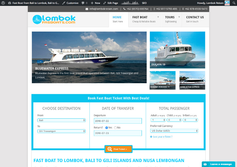 Lombok Fast Boats